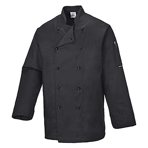 Somerset Chef Jacket - Color: Black - Talla: XXL von Portwest