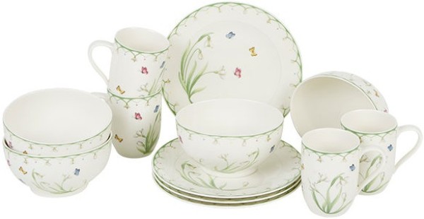 Villeroy & Boch Colourful Spring Frühstücks-Set für 4 Personen / 12 Teile von Porzellan-Exklusiv