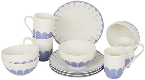 Villeroy & Boch Fleur Bleu Frühstücks-Set für 4 Personen / 12 Teile von Porzellan-Exklusiv
