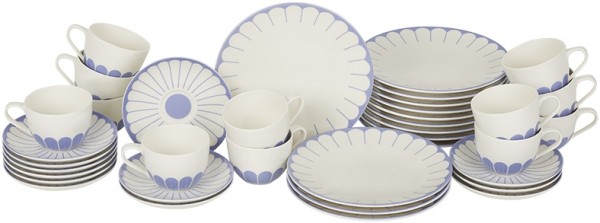 Villeroy & Boch Fleur Bleu Kaffee-Set für 12 Personen / 36 Teile von Porzellan-Exklusiv