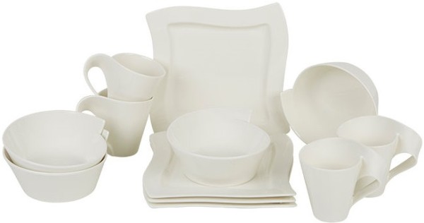 Villeroy & Boch NewWave Frühstücks-Set für 4 Personen / 12 Teile von Porzellan-Exklusiv