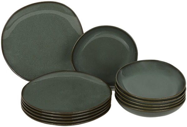 like. by Villeroy & Boch Lave Vert Tafel-Set für 6 Personen / 12 Teile von Porzellan-Exklusiv