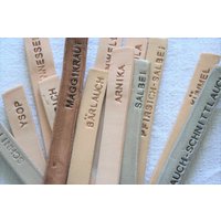 Kräuterstecker Mit Transparenter Peach Caramel Glasur, Keramik, Gartendeko, Kräuterschild, Pflanzen-stecker, Garten Kräuterstecker Mit Transparenter Peach Caramel Glasur, Keramik, Gartendeko, Kräuterschild, Pflanzen-stecker, Garten von Porzellanerei