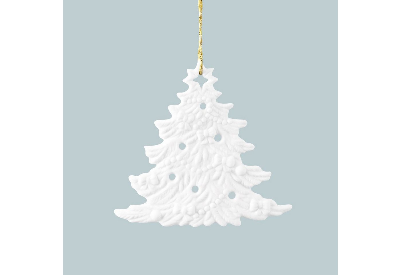 Porzellanmanufaktur Unterweissbach Christbaumschmuck Weihnachtsanhänger Christbaum 10305/6 weiß (1-tlg) Porzellanmanufaktur Unterweissbach Christbaumschmuck Weihnachtsanhänger Christbaum 10305/6 weiß (1-tlg) von Porzellanmanufaktur Unterweissbach