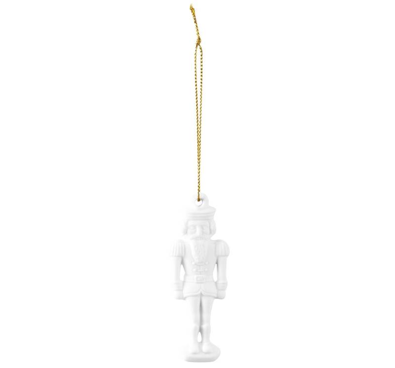 Porzellanmanufaktur Unterweissbach Christbaumschmuck Weihnachtsanhänger Nußknacker 10306/1 weiß (1-tlg) von Porzellanmanufaktur Unterweissbach