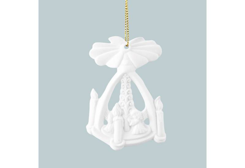Porzellanmanufaktur Unterweissbach Christbaumschmuck Weihnachtsanhänger Pyramide 10307/2 weiß (1-tlg) von Porzellanmanufaktur Unterweissbach