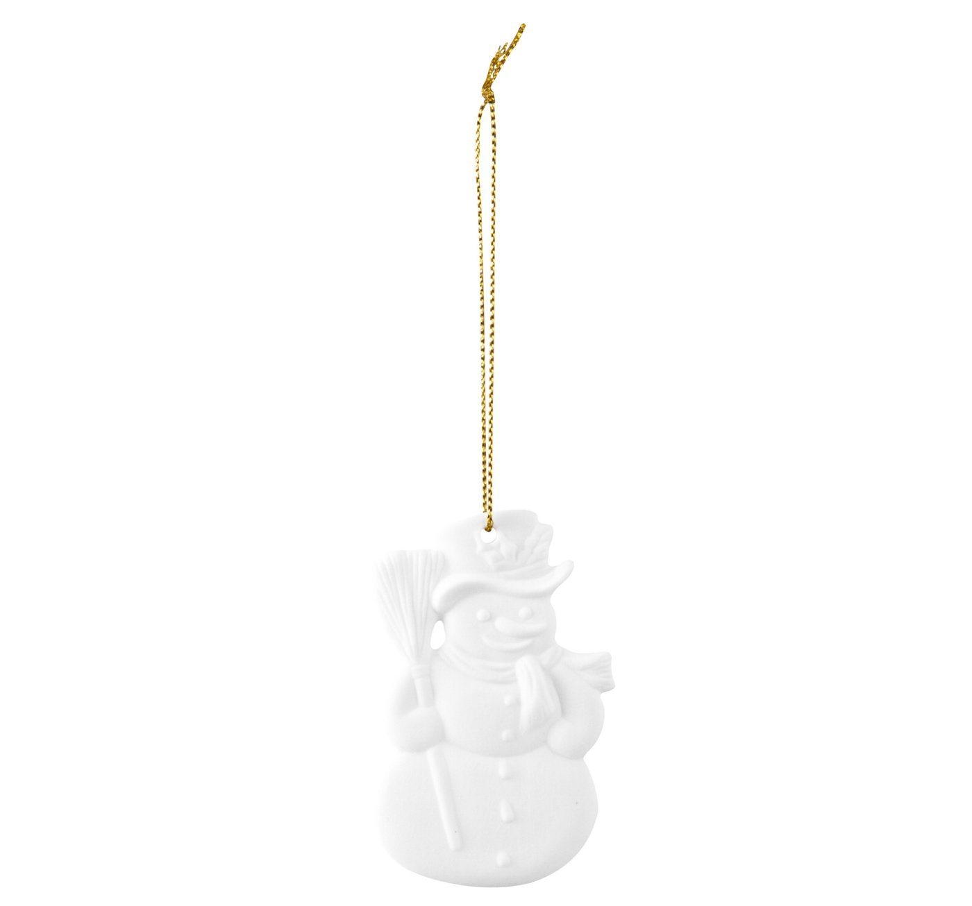 Porzellanmanufaktur Unterweissbach Christbaumschmuck Weihnachtsanhänger Schneemann 10306/2 weiß (1-tlg) von Porzellanmanufaktur Unterweissbach