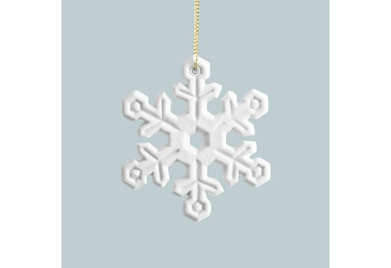 Porzellanmanufaktur Unterweissbach Christbaumschmuck Weihnachtsanhänger Stern UWB 10510/2 weiß (1-tlg) von Porzellanmanufaktur Unterweissbach