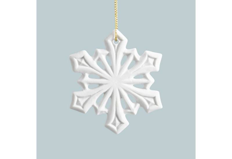 Porzellanmanufaktur Unterweissbach Christbaumschmuck Weihnachtsanhänger Stern UWB 10510/5 weiß (1-tlg) von Porzellanmanufaktur Unterweissbach