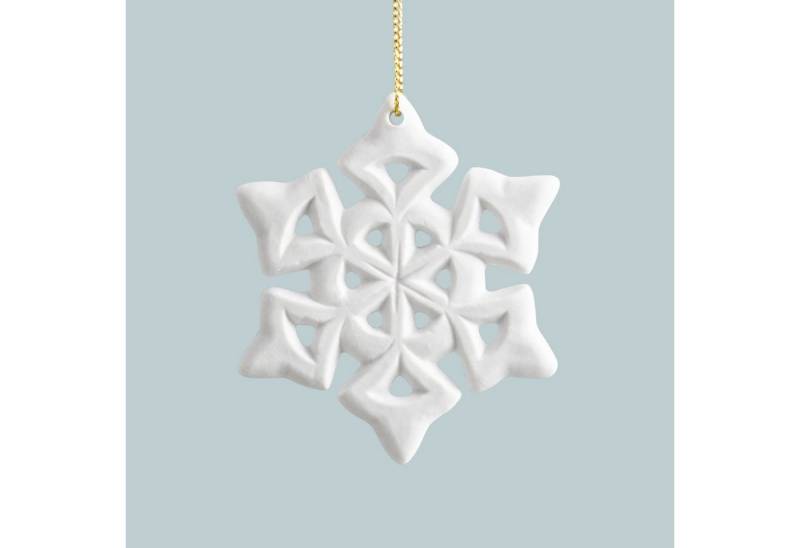 Porzellanmanufaktur Unterweissbach Christbaumschmuck Weihnachtsanhänger Stern UWB 10510/6 weiß (1-tlg) von Porzellanmanufaktur Unterweissbach