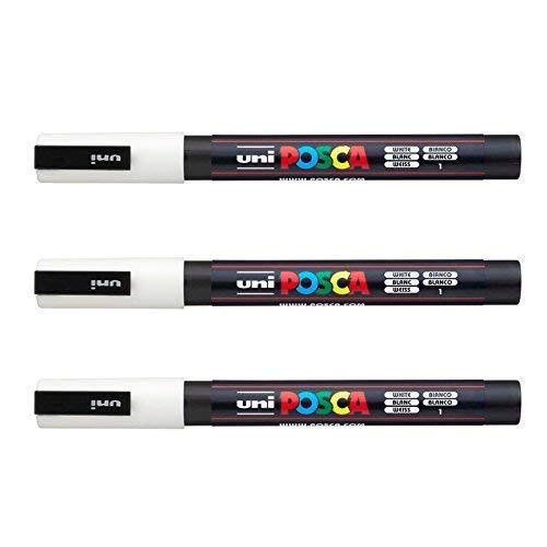 Posca PC-3M Marker von Uni-Ball, in vielen Farben erhältlich weiß von POSCA