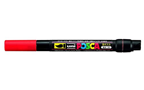 Posca Uni-Ball PCF-350 Pinselspitze, Rot, 1 Stift von POSCA