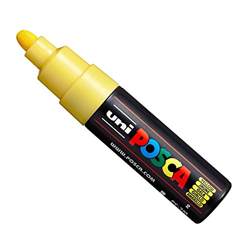 Uni Posca PC-7M, Marker, Kunststift – großes Kugelspitze 4,5–5,5 mm – 15 Farben gelb von POSCA