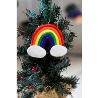 Handgemachte Clay Regenbogen Weihnachtsanhänger Handgemachte Clay Regenbogen Weihnachtsanhänger von PoseyCreative