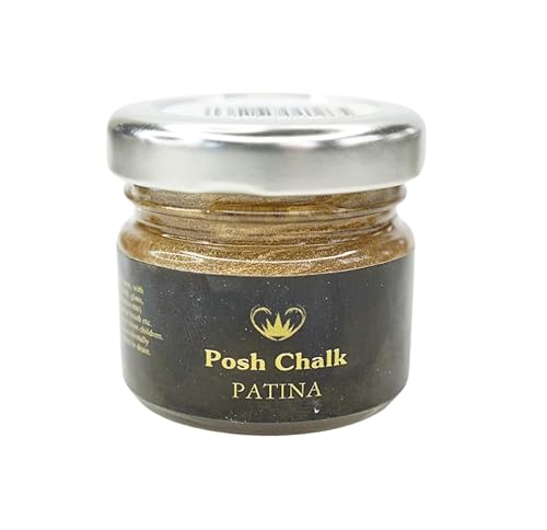 Posh Chalk PC0305 Patina – Blassgold 30 ml – Vergoldungswachs auf Ölbasis – Vintage, Metallic, Used-Look – DIY Handwerk Upcycling Möbel – dicke Textur + steife Konsistenz – Handwerkerqualität Posh Chalk PC0305 Patina – Blassgold 30 ml – Vergoldungswachs auf Ölbasis – Vintage, Metallic, Used-Look – DIY Handwerk Upcycling Möbel – dicke Textur + steife Konsistenz – Handwerkerqualität von Posh Chalk