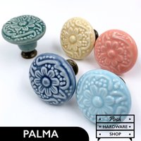 Palma // Keramikknäufe Im Vintage-stil Für Schränke, Möbel Und Möbel. Blau, Grün, Gelb, Pink. Breite 33 Mm, 1 5/16 Zoll Palma // Keramikknäufe Im Vintage-stil Für Schränke, Möbel Und Möbel. Blau, Grün, Gelb, Pink. Breite 33 Mm, 1 5/16 Zoll von PoshHardwareShop