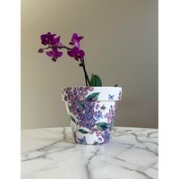Flieder Übertopf, Lila Blumentopf, Pflanzgefäß, Pflanzentopf, Biene Decoupage Topf, Neues Wohngeschenk, Pflanzentopf Flieder Übertopf, Lila Blumentopf, Pflanzgefäß, Pflanzentopf, Biene Decoupage Topf, Neues Wohngeschenk, Pflanzentopf von PoshPotsParlor