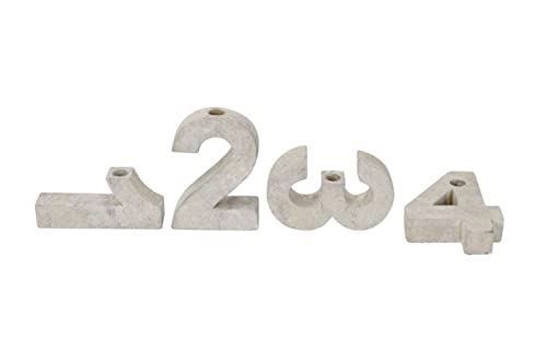 Posiwio - 110 - Advents - Kerzenhalter, Beton, 1-4 für den Advent, 1 Set, Creme, Jede Zahl 18cm von Posiwio