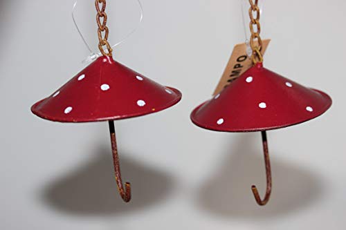 Posiwio 2 Meisenknödelhalter in Schirmform aus Metall, Schirm für Meisenknödel, Vogelfutterstation von Posiwio