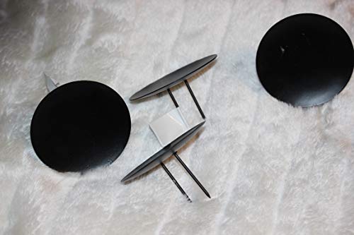 Posiwio 4er Set Kerzenstick, Kerzenhalter, Durchmesser 8 cm, mit 2 Spießen von Posiwio