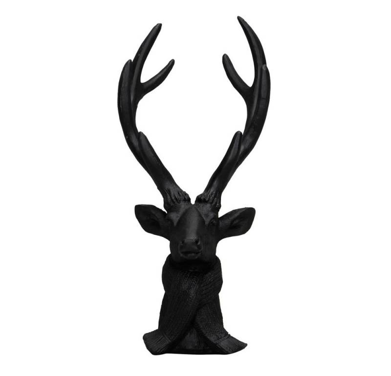 Posiwio Dekoobjekt Hirschbüste HUBERTUS schwarz Hirschkopf mit Schal H29cm Deko Weihnacht Posiwio Dekoobjekt Hirschbüste HUBERTUS schwarz Hirschkopf mit Schal H29cm Deko Weihnacht von Posiwio
