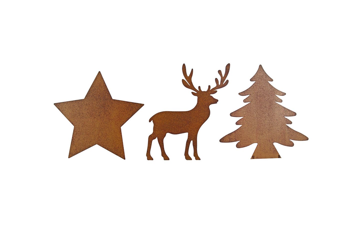 Posiwio Gartenstecker 3er-Set Beetstecker Tannenbaum, Stern & Hirsch (3-St., 3 tlg. Set) von Posiwio