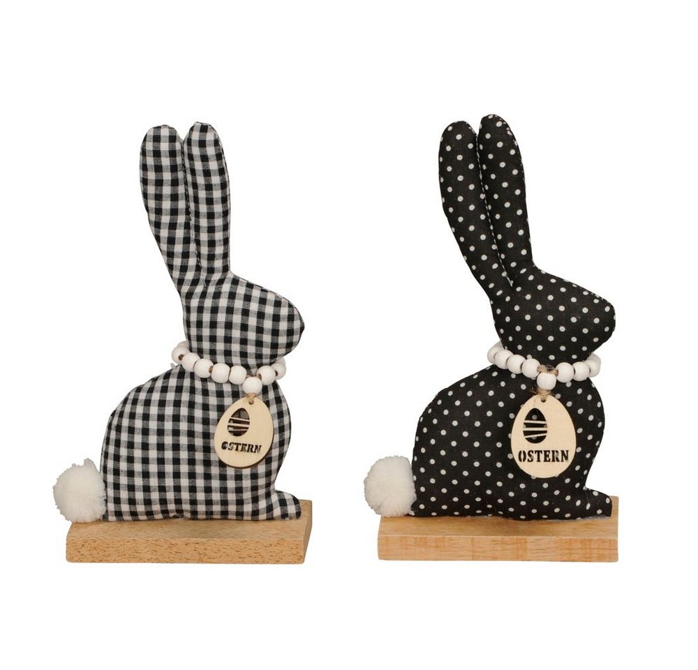 Posiwio Osterhase 2tlg. Hase SPRING schwarz weiß natur kariert und g Posiwio Osterhase 2tlg. Hase SPRING schwarz weiß natur kariert und g von Posiwio