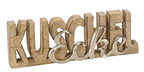 Posiwio dekorativer Schriftzug KUSCHELECKE aus Mangoholz und Aluminium Posiwio dekorativer Schriftzug KUSCHELECKE aus Mangoholz und Aluminium von Posiwio