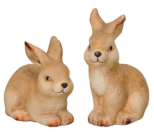 kleine niedliche putzige Osterhasen Keramik bemalt Preis für 2 Stück von Posiwio