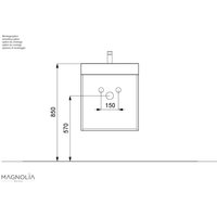 Gäste WC Badmöbel Cubi Slimline 50cm SoftClose weiß hochglanz von Posseik