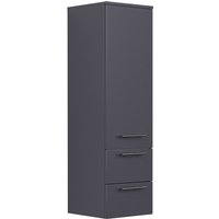 Hochschrank 120 cm anthrazit seidenglanz mit Glaseinlagen von Posseik