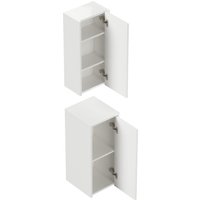 Limes Badschrank 2er Set zur Wandmontage weiß Hgl von Posseik