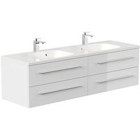 POSSEIK Waschbecken mit Unterschrank GEANT 160 weiß glanz 160,0 x 49,6 x 44,0 cm von Posseik