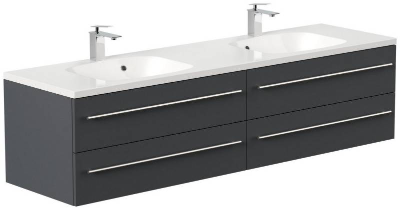 Posseik Badmöbel-Set Badmöbel Waschplatz "Geant 180 cm" grafit von Posseik