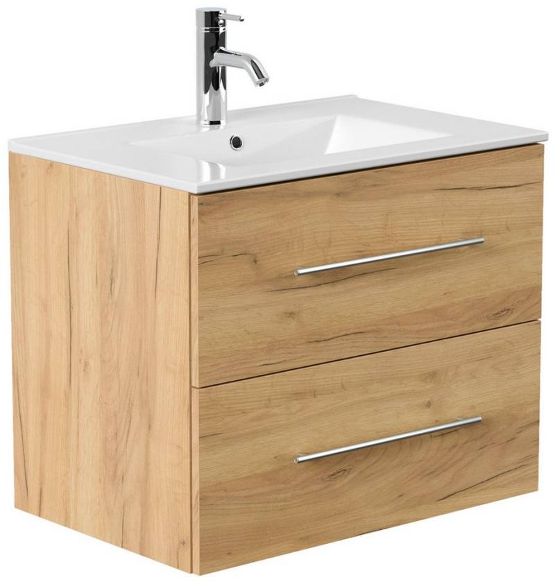 Posseik Badmöbel-Set Badmöbel Waschplatz "Homeline 70" Eiche Gold von Posseik