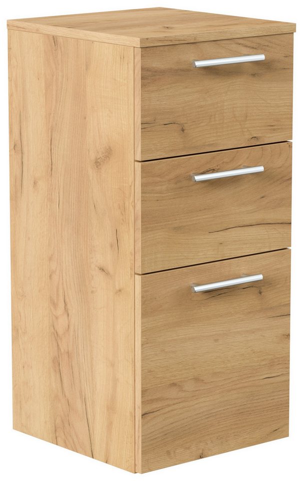 Posseik Hängeschrank Badezimmer Midischrank Eiche Gold 75cm von Posseik