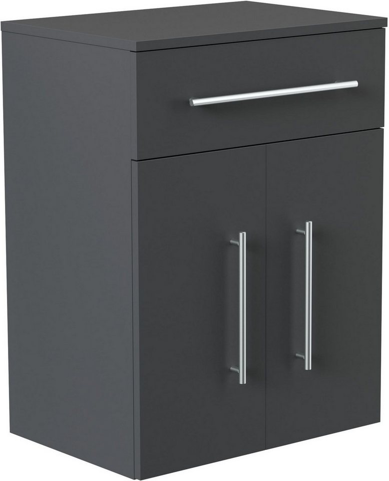 Posseik Hängeschrank Badezimmer Midischrank "Levana XL" Grafit 53 cm von Posseik
