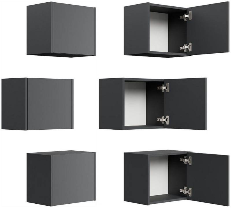 Posseik Hängeschrank Badschränke im 3er-Set "Limes" variable Montage Grafit Posseik Hängeschrank Badschränke im 3er-Set "Limes" variable Montage Grafit von Posseik