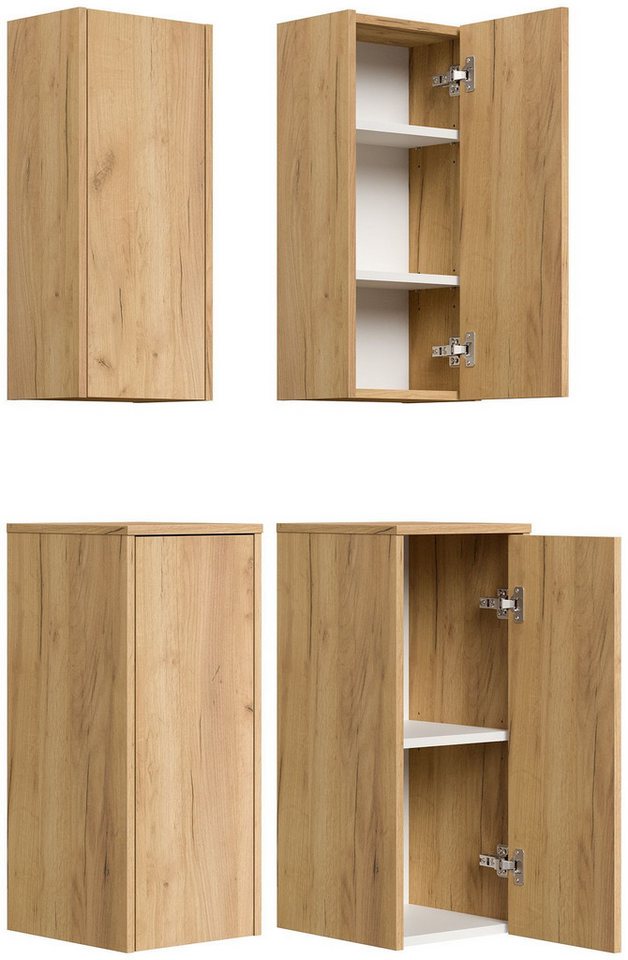 Posseik Hängeschrank Badschrank im 2er-Set "Limes" Eiche Gold Posseik Hängeschrank Badschrank im 2er-Set "Limes" Eiche Gold von Posseik