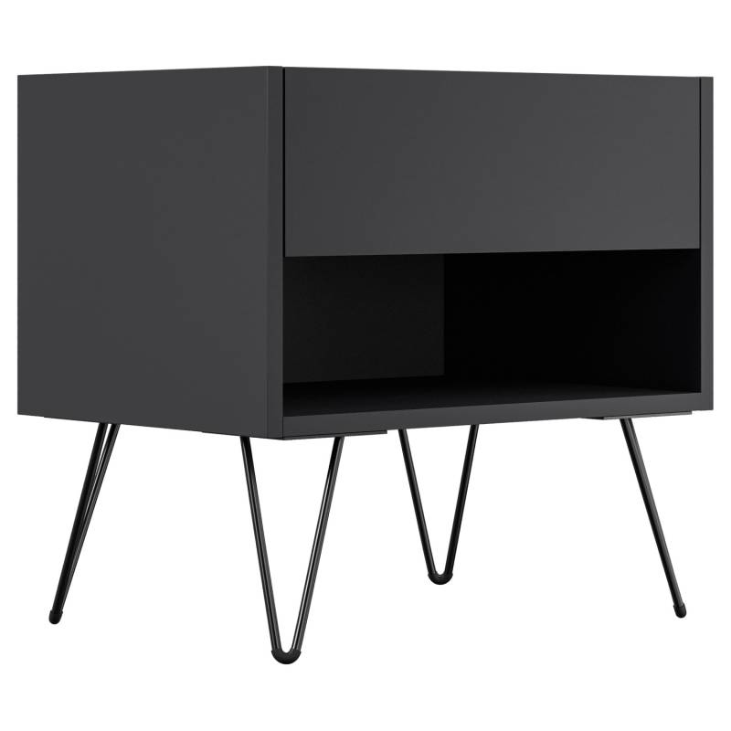Posseik Nachttisch-Set Industrial B Stehend 50 cm Grafit 2-teilig von Posseik