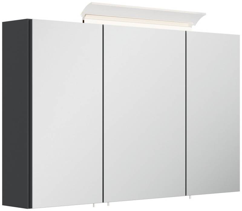Posseik Spiegelschrank Badezimmer Spiegelschrank 3-türig LED-Acryllampe 120 cm Grafit Posseik Spiegelschrank Badezimmer Spiegelschrank 3-türig LED-Acryllampe 120 cm Grafit von Posseik