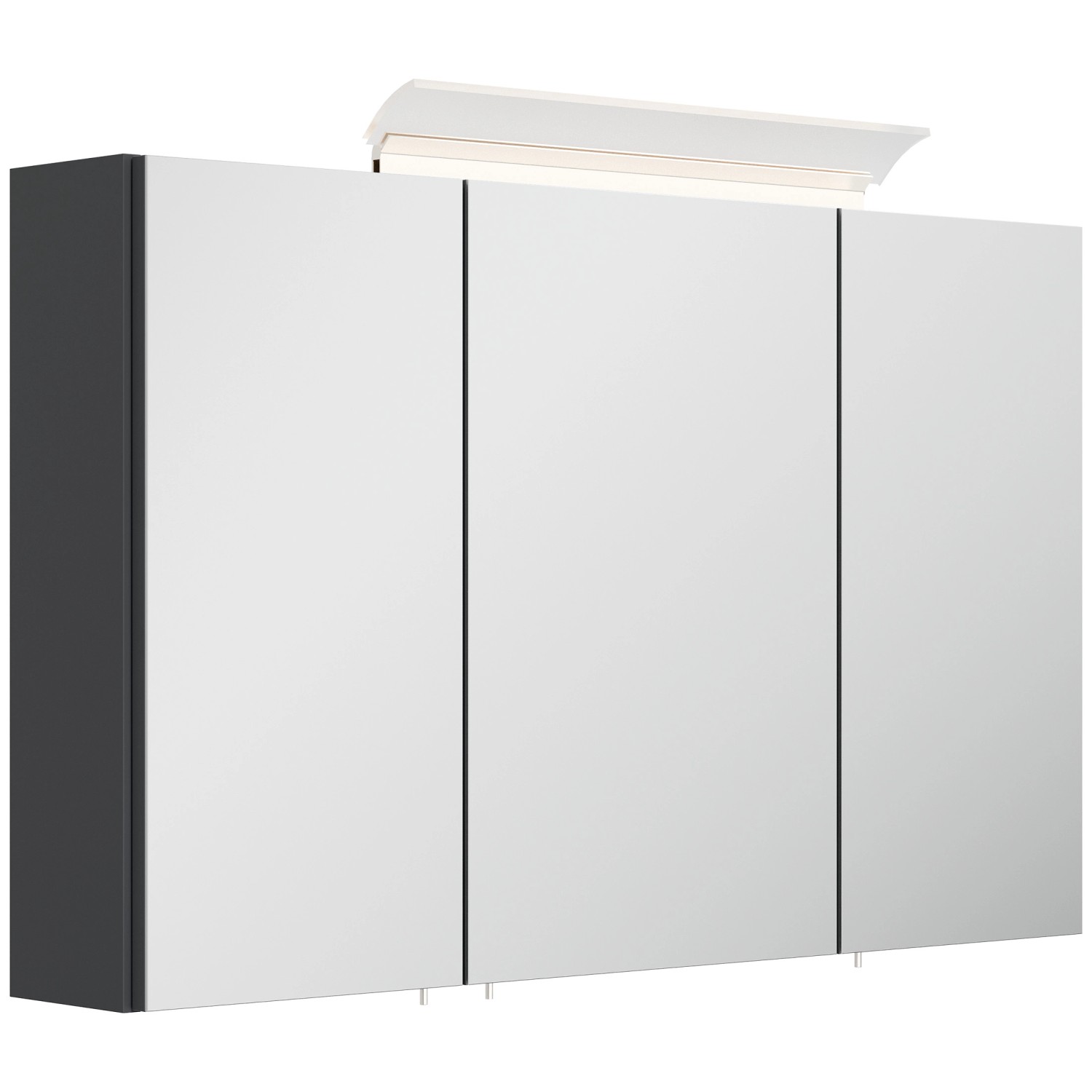 Posseik Spiegelschrank inkl. Design LED-Lampe u. Glasböden 120 cm Grafit Posseik Spiegelschrank inkl. Design LED-Lampe u. Glasböden 120 cm Grafit von Posseik