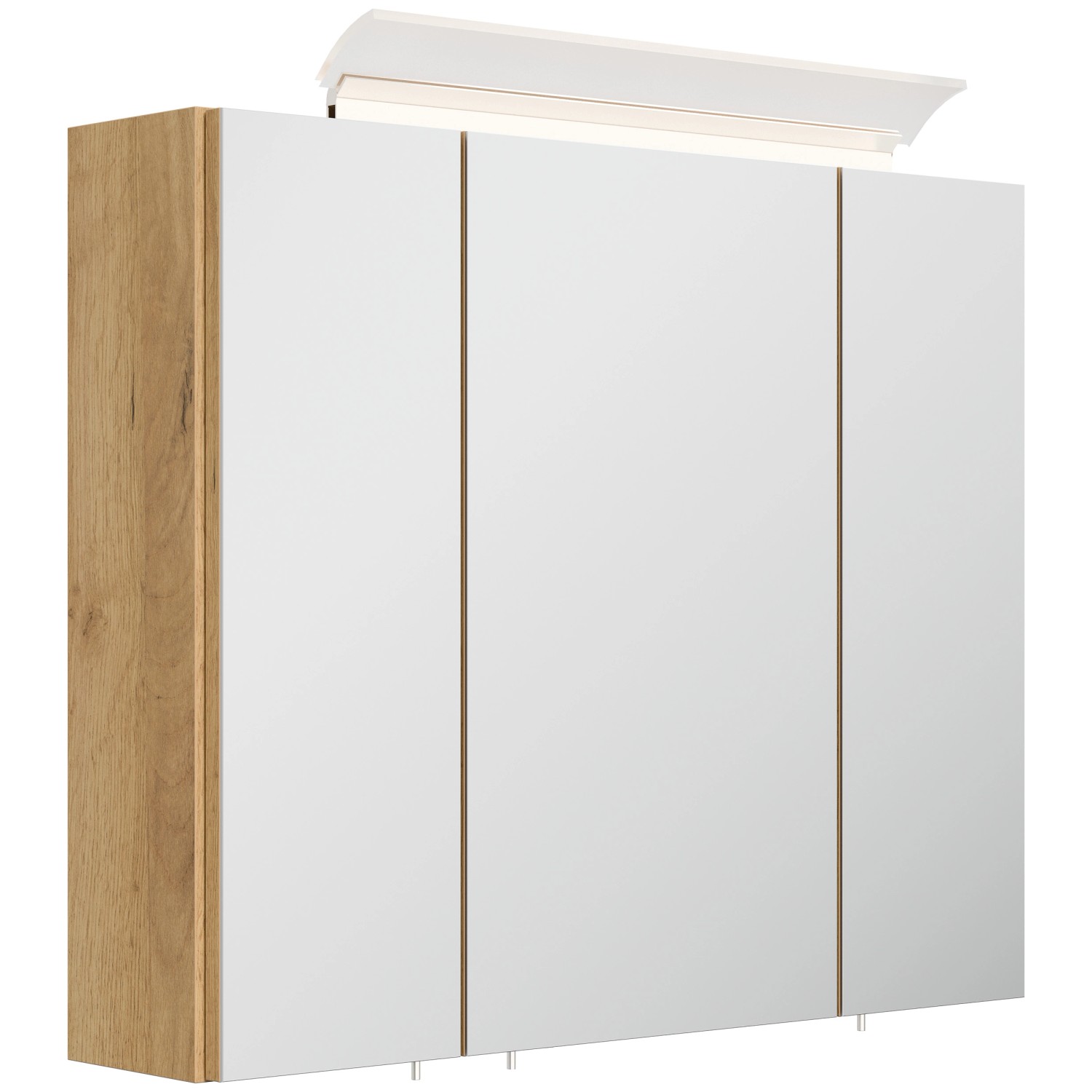 Posseik Spiegelschrank inkl. Design LED-Lampe u. Glasböden 75 cm Eiche Gold Posseik Spiegelschrank inkl. Design LED-Lampe u. Glasböden 75 cm Eiche Gold von Posseik