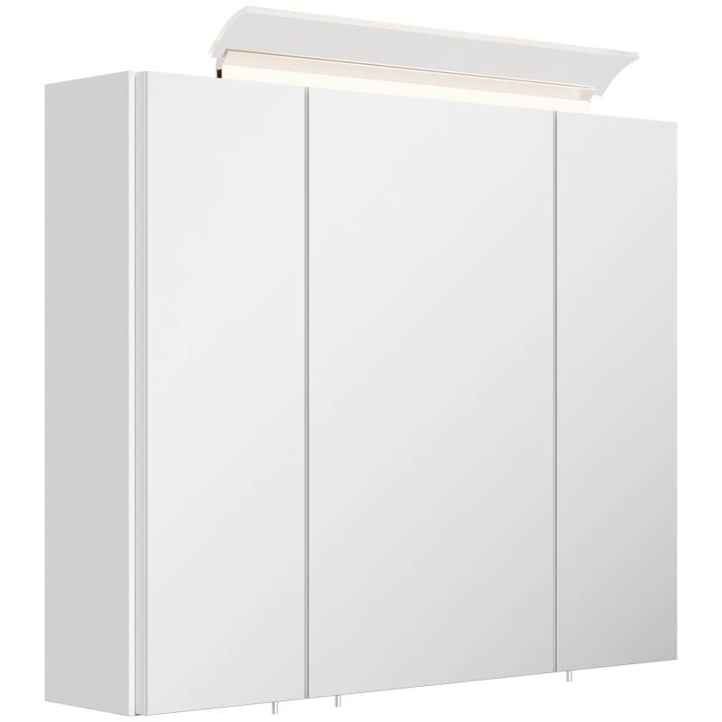 Posseik Spiegelschrank inkl. Design LED-Lampe u. Glasböden 75 cm Weiß Hochglanz Posseik Spiegelschrank inkl. Design LED-Lampe u. Glasböden 75 cm Weiß Hochglanz von Posseik