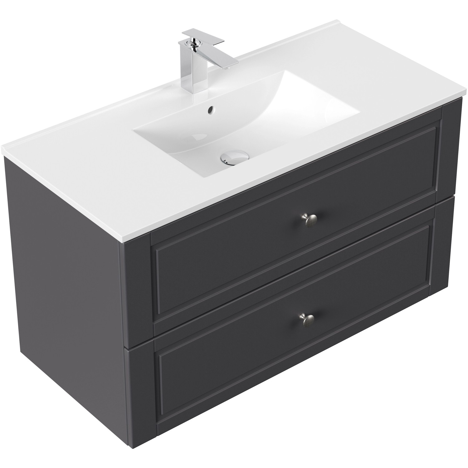 Posseik Waschbeckenunterschrank Cottage Anthrazit 101 cm Posseik Waschbeckenunterschrank Cottage Anthrazit 101 cm von Posseik