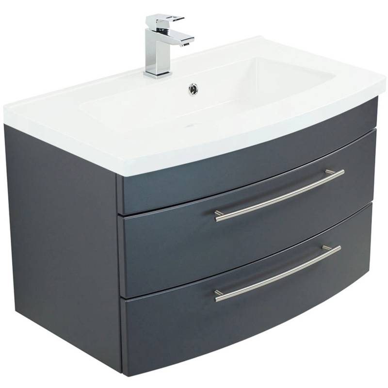 Posseik Waschplatz Luna 82 cm Anthrazit Seidenglanz von Posseik