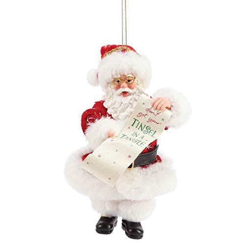Possible Dreams by D56 Possible Dreams Weihnachtsmann-Lametta in a Tangle personalisierbar Hanging Ornament, Clothtique PVC-Polyester, Multi Coloured, One Size Possible Dreams by D56 Possible Dreams Weihnachtsmann-Lametta in a Tangle personalisierbar Hanging Ornament, Clothtique PVC-Polyester, Multi Coloured, One Size von Department 56