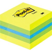 Post-it Haftnotizwürfel 2051-L 51mm x 40mm Blau, Limonengrün, Zitronengelb 400 Blatt von Post-It