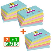 2 + 1 GRATIS: Post-it® Super Sticky Cosmic Haftnotizen extrastark farbsortiert 2x 6 Blöcke + GRATIS 1x 6 Blöcke von Post-it®