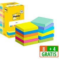 8 + 4 GRATIS: Post-it® Energetic Haftnotizen farbsortiert, 8 Blöcke + GRATIS 4 Blöcke von Post-it®
